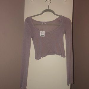 Lavender, cropped Urban Outfitters sweater